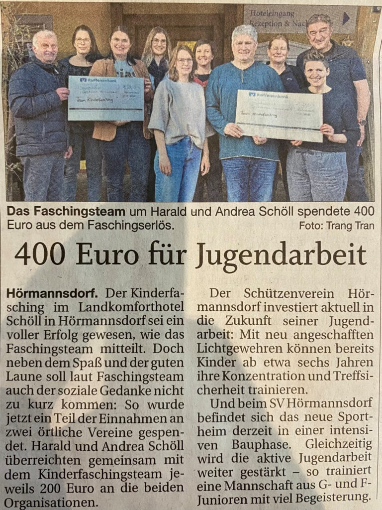 400 Euro für Jugendarbeit